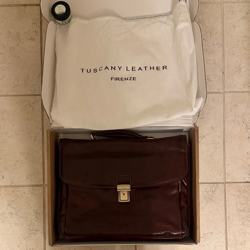 Tuscany Leather Deep Brown Briefcase